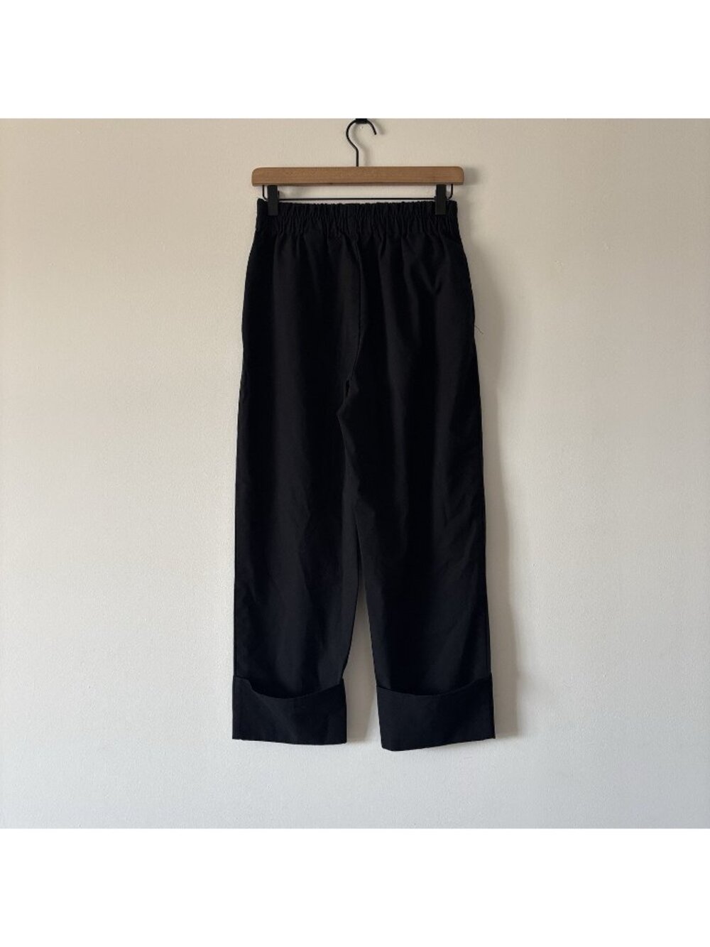ZARA Black Trousers Pants Women’s S Pull On Minimalist Capsule Casual Made Spain